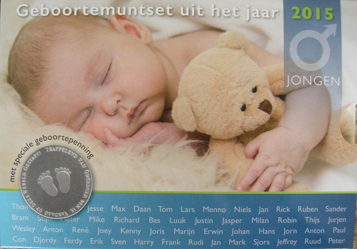 (afbeelding voor) Babyset Nederland jongen 2015 BU met penning